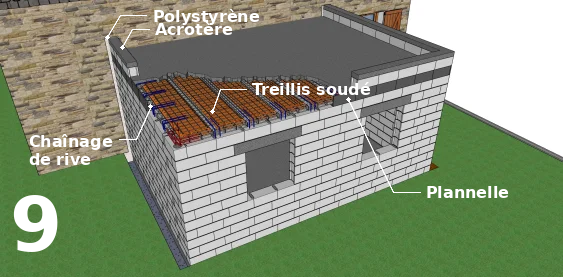 Exemple d’une extension avec dalle terrasse