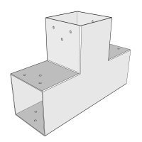 Connecteur SUNDIY BLANC 120mm à 3 directions - Forme T