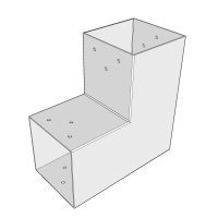 Connecteur SUNDIY Blanc RAL 9010 120mm à 2 directions - Forme L