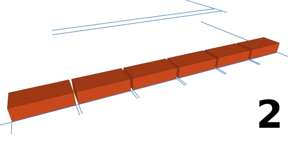 Pose à sec et traçage du calepinage  