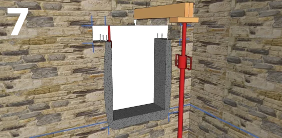 Le décoffrage des jambages