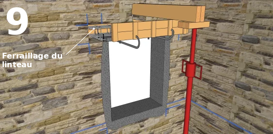 Le coffrage du linteaux