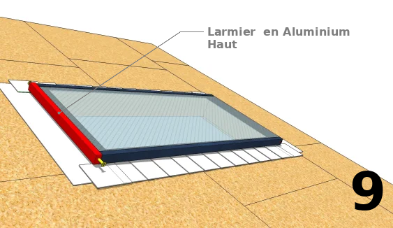 Le larmier en aluminium