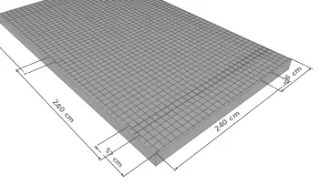 Un panneau de 57 x 240 cm et de 57 x 86 cm