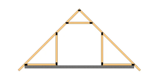 Fermette avec appui en béton 