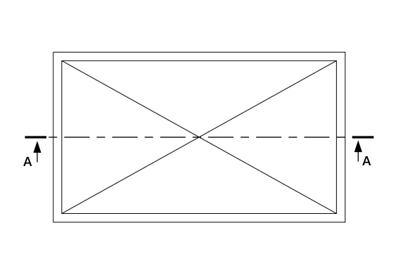 La représentation de deux diagonales des trémies et des réservations 