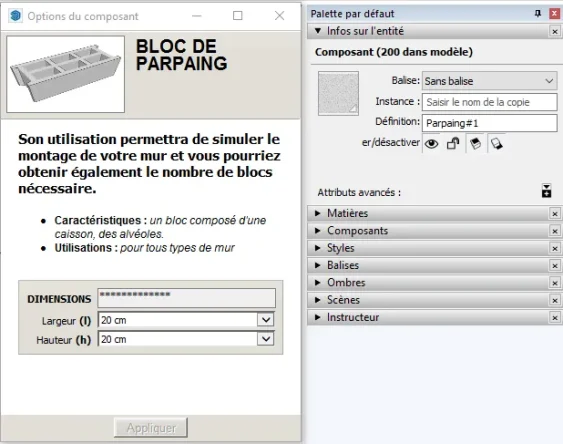 Nombre de blocs de parpaing ordinaire